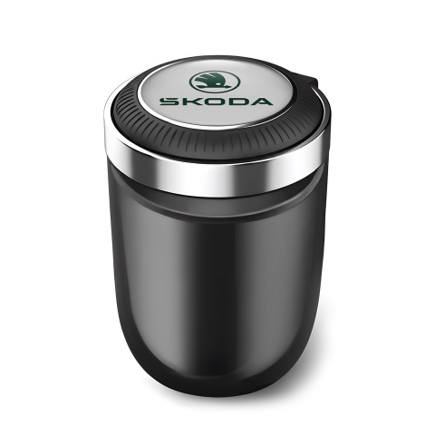 Skoda Branded Ashtray Logo Container for Cigarette LED