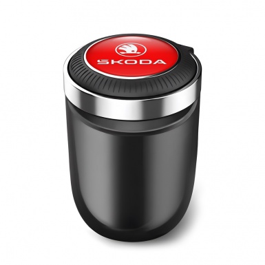 Skoda Car Ashtray for Cigarette Red Logo Design 