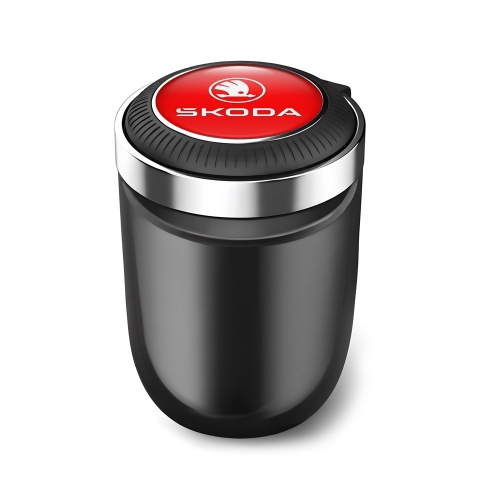 Skoda Car Ashtray for Cigarette Red Logo Design 