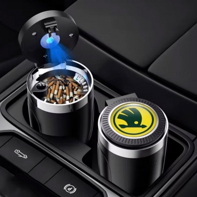 Skoda Stylish Ashtray Car Accessory LED Light Model 