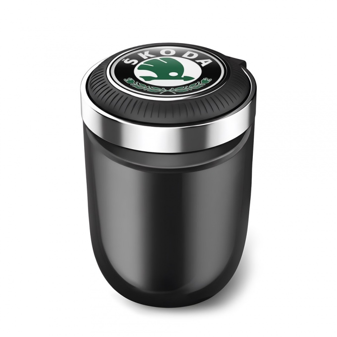 Skoda Ashtray Logo Container for Cigarette LED Branded Pattern 
