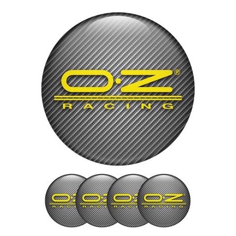 OZ Domed Stickers Wheel Center Cap Badge Carbon Vision