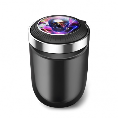 Skull Colorfull Logo Automotive Ashtray with LED Light