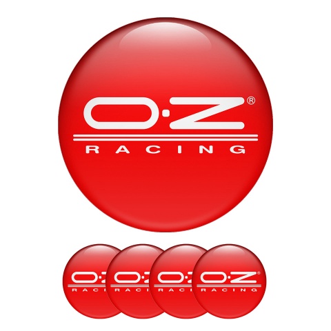 OZ Center Hub Dome Stickers Racing Red