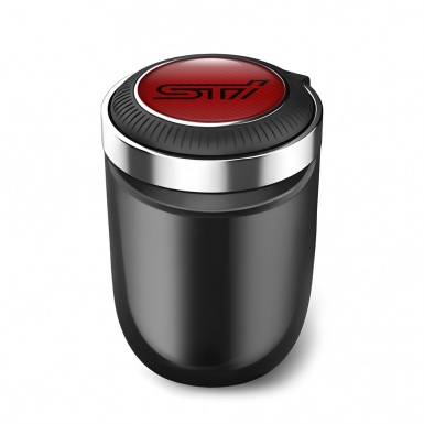 Subaru Ashtray Logo Container for Cigarette LED STI Red Carbon Style 