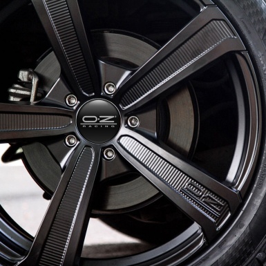 OZ Silicone Stickers Center Hub Racing Black