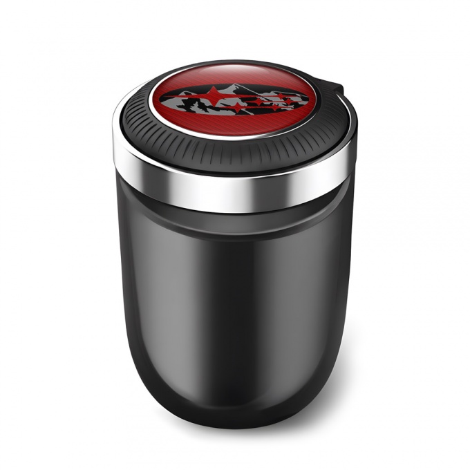Subaru Automotive Ashtray Red Carbon Logo Background 