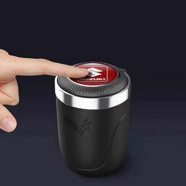 Suzuki Ashtray Car Accessory Red Carbon Logo Type 