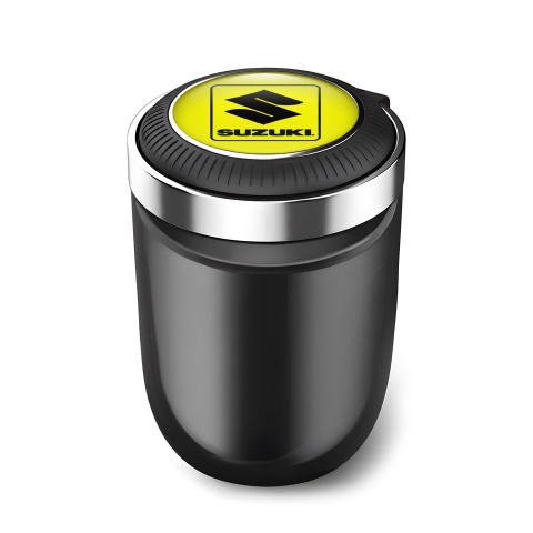 Suzuki Ashtray Car Accessory Yellow Print Black Logo 