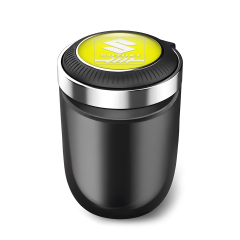 Suzuki Trash Can Ashtray Yellow White Logo 