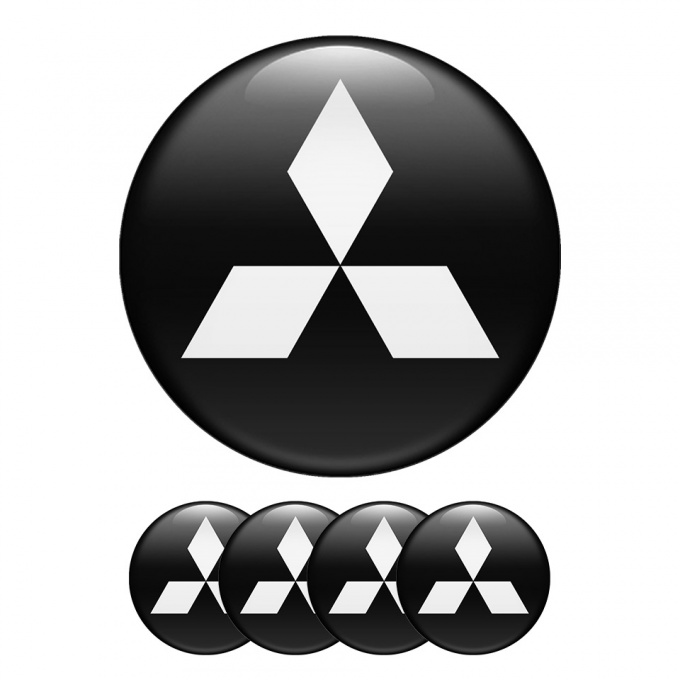 Mitsubishi Silicone Stickers Center Hub Tuning Car 