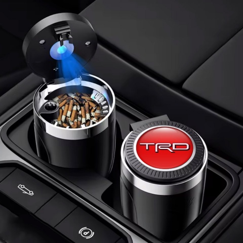 Toyota TRD Style Car Ashtray for Cigarette Red Motive Logo 
