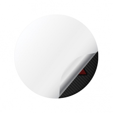 Mitsubishi Wheel Center Cap Domed Stickers Red Line Carbon Edition