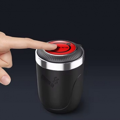 Volvo Ashtray Logo Container for Cigarette LED Red Black Decoration 