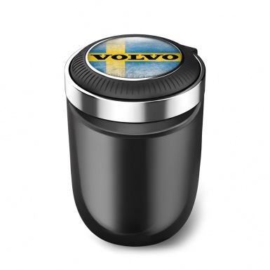 Volvo Swedish Flag Motive Car Ashtray for Cigarette 