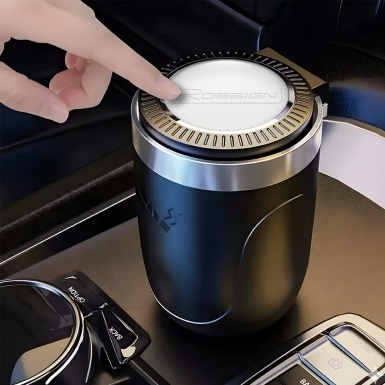 Volvo R Design Car Ashtray for Cigarette White Logo 