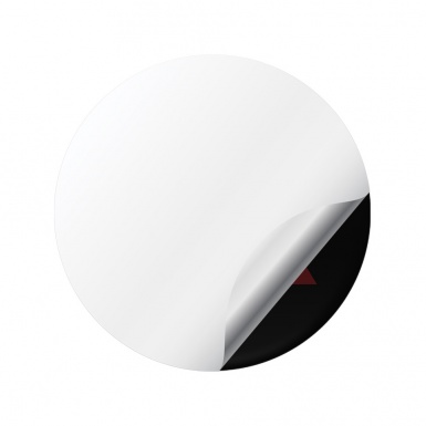Mitsubishi Silicone Stickers Center Hub Racing Style Black And Red 