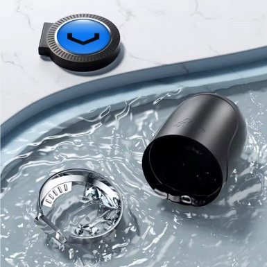 Vossen Trash Can Ashtray Blue Black Style 