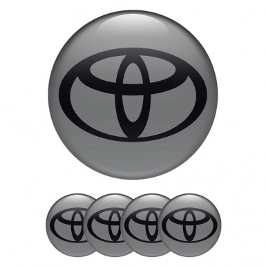 Toyota Logo Emblem for Wheel Center Caps Dark Grey