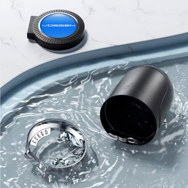 Vossen Trash Can Ashtray Blue Branded