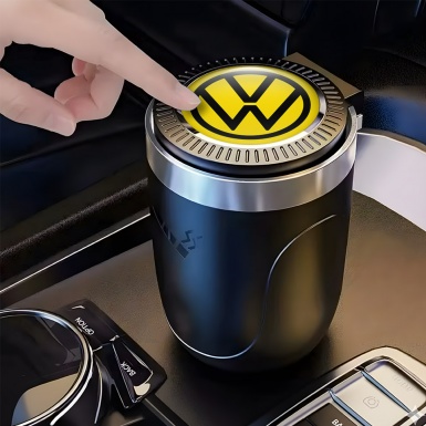 VW Trash Can Ashtray Yellow Black Style 