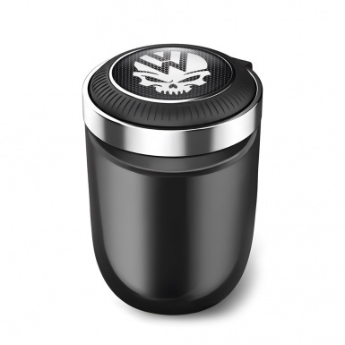 VW Trash Can Ashtray Skull Logo Design 