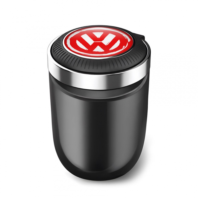 VW Car Ashtray for Cigarette Red Painted Effect Logo 