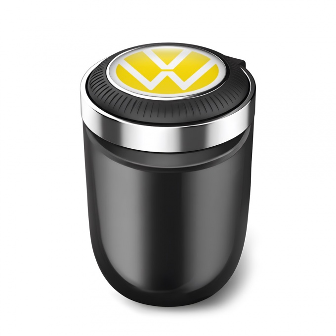 VW Ashtray Logo Container for Cigarette LED Yellow Motive 