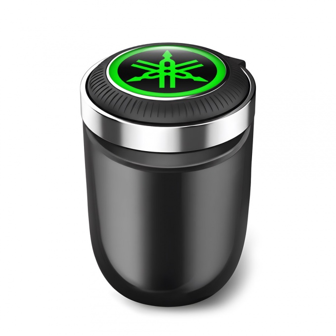 Yamaha Ashtray Logo Container for Cigarette LED Green Design 