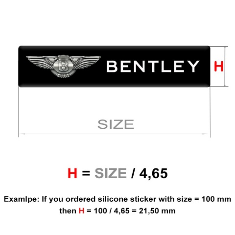 Bentley Silicone Sticker Stylish Eedition Premium Quality