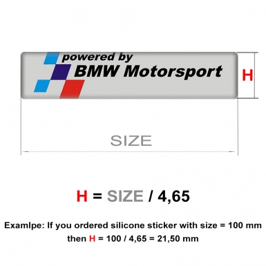 BMW Silicone Sticker Premium Quality Edition 