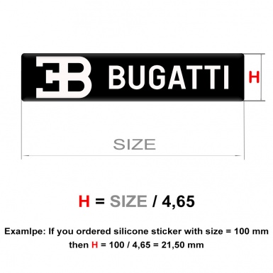 Bugatti Silicone Emblem Premium Quality Tape Edition 