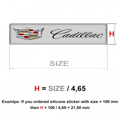 Cadillac Silicone Sticker Tape Version Style 