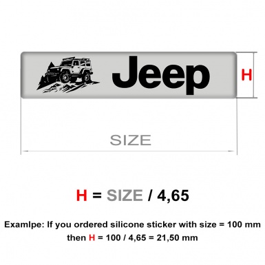 Jeep Stylish Silicone Emblem Black logo 