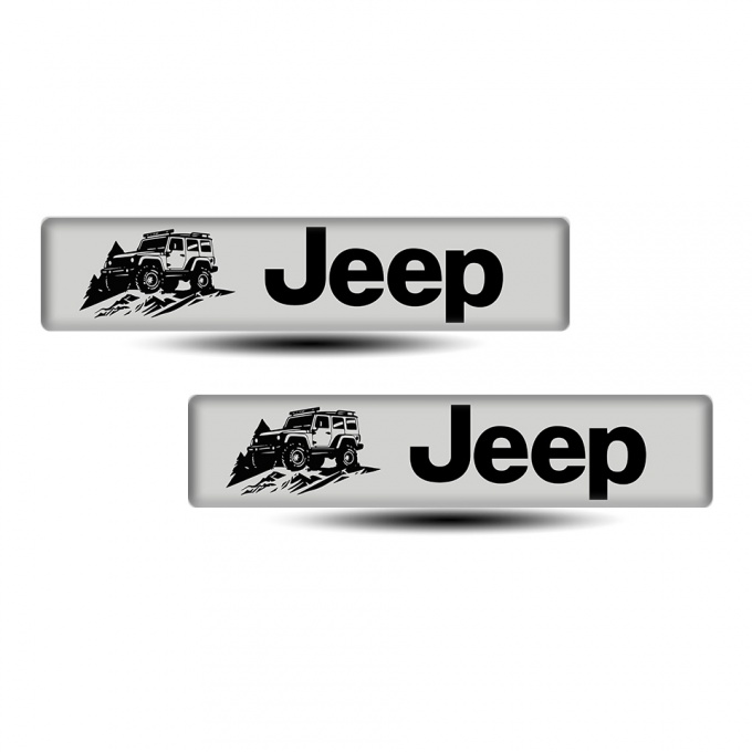 Jeep Stylish Silicone Emblem Black logo 