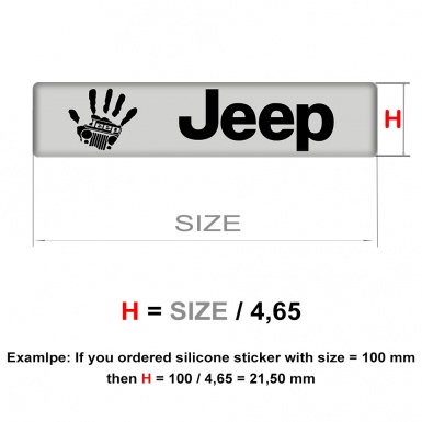 Jeep Silicone Sticker Racing Edition Style 