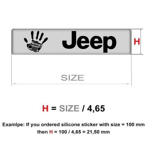 Jeep Silicone Sticker Racing Edition Style 