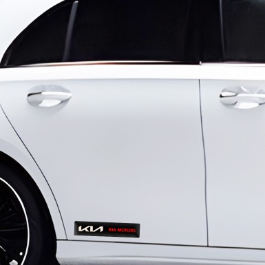 Kia Emblem Silicone Black Tape with Red White Logo 
