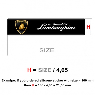 Lamborghini Emblem Silicone Classic Logo Version 