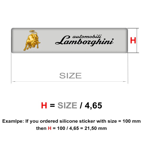 Lamborghini Logo Emblem Gray Tape Design 
