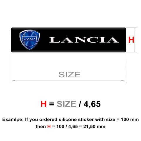 Lancia Silicone Emblem Limited Edition Logo 