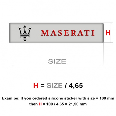 Maserati Silicone Emblem Tape Design Version 