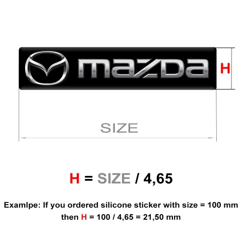 Mazda Silicone Sticker Limited Edition Model 