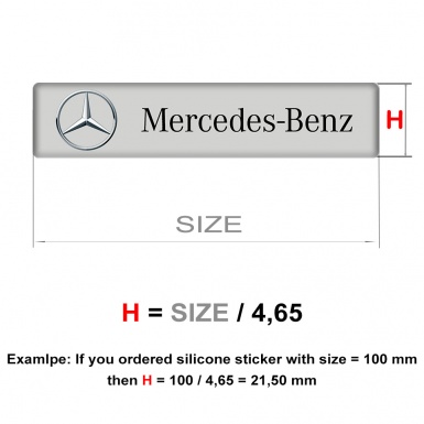 Mercedes Silicone Sticker High-Quality Style 