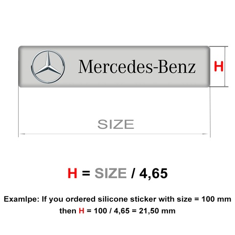 Mercedes Silicone Sticker High-Quality Style 