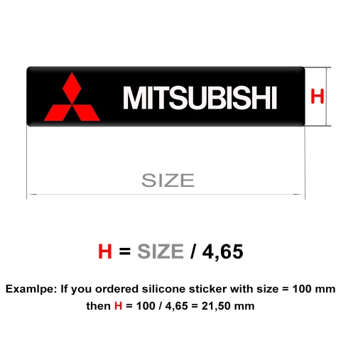 Mitsubishi Emblem Silicone Premium Quality Style 