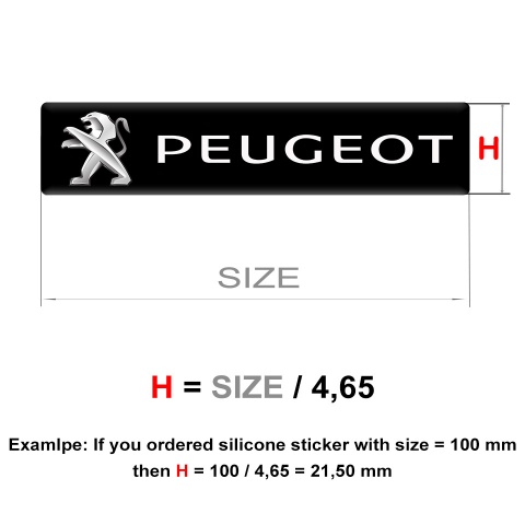 Peugeot Silicone Sticker Racing Edition Version 