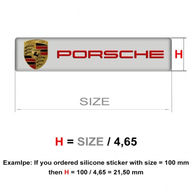 Porsche Emblem Silicone Gray tape Style 