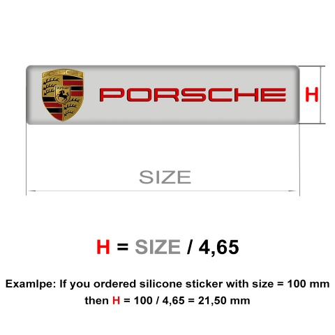 Porsche Emblem Silicone Gray tape Style 