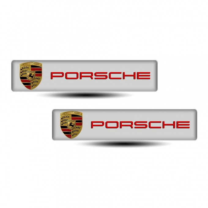 Porsche Emblem Silicone Gray tape Style 